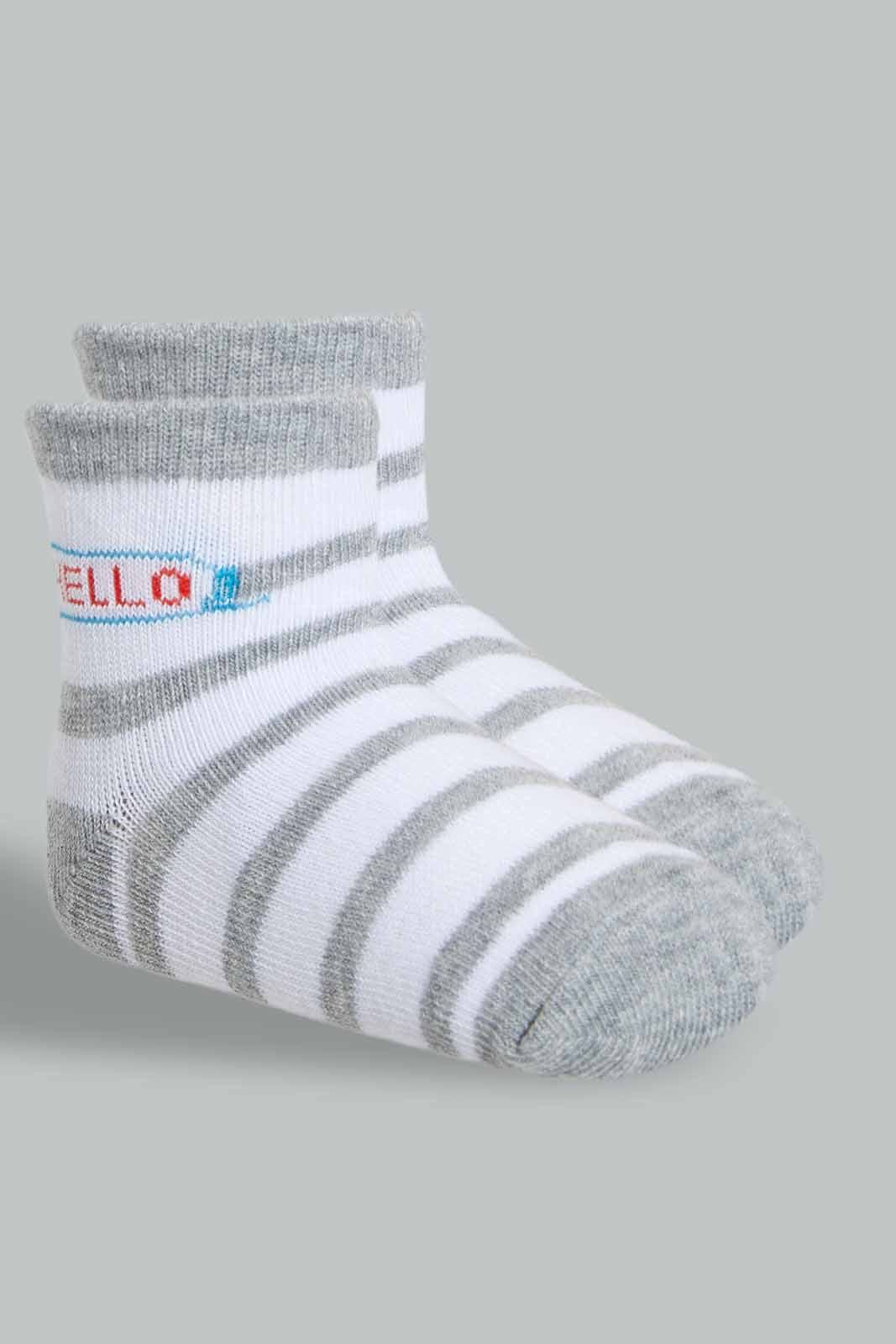 Redtag-Assorted-Striped-Socks-4-Pack-365,-Category:Socks,-Colour:Assorted,-Deals:New-In,-Filter:Infant-Boys-(3-to-24-Mths),-INB-Socks,-New-In-INB-APL,-Non-Sale,-Section:Boys-(0-to-14Yrs)-Infant-Boys-3 to 24 Months