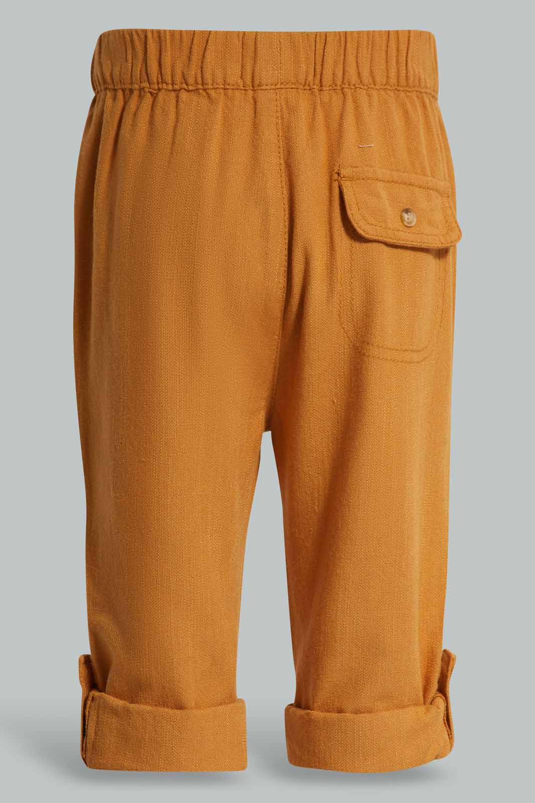 Redtag-Rust-Linen-Trouser-Category:Trousers,-Colour:Brown,-Deals:New-In,-Filter:Infant-Boys-(3-to-24-Mths),-INB-Trousers,-New-In-INB-APL,-Non-Sale,-Section:Boys-(0-to-14Yrs),-W22O-Infant-Boys-3 to 24 Months