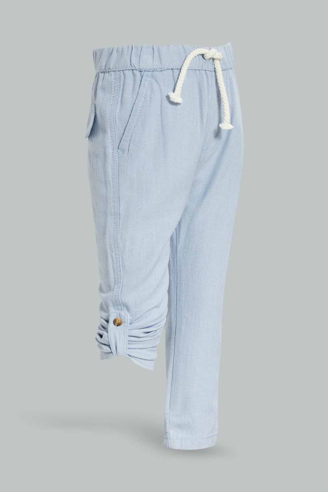 Redtag-Cerulean-Linen-Trouser-Category:Trousers,-Colour:Blue,-Deals:New-In,-Dept:Boys,-Filter:Infant-Boys-(3-to-24-Mths),-INB-Trousers,-New-In-INB-APL,-Non-Sale,-Section:Boys-(0-to-14Yrs),-W22O-Infant-Boys-3 to 24 Months