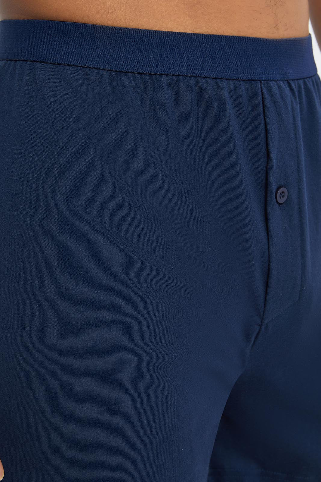 Navy Loose Boxers Set For Men (Pack Of 2)