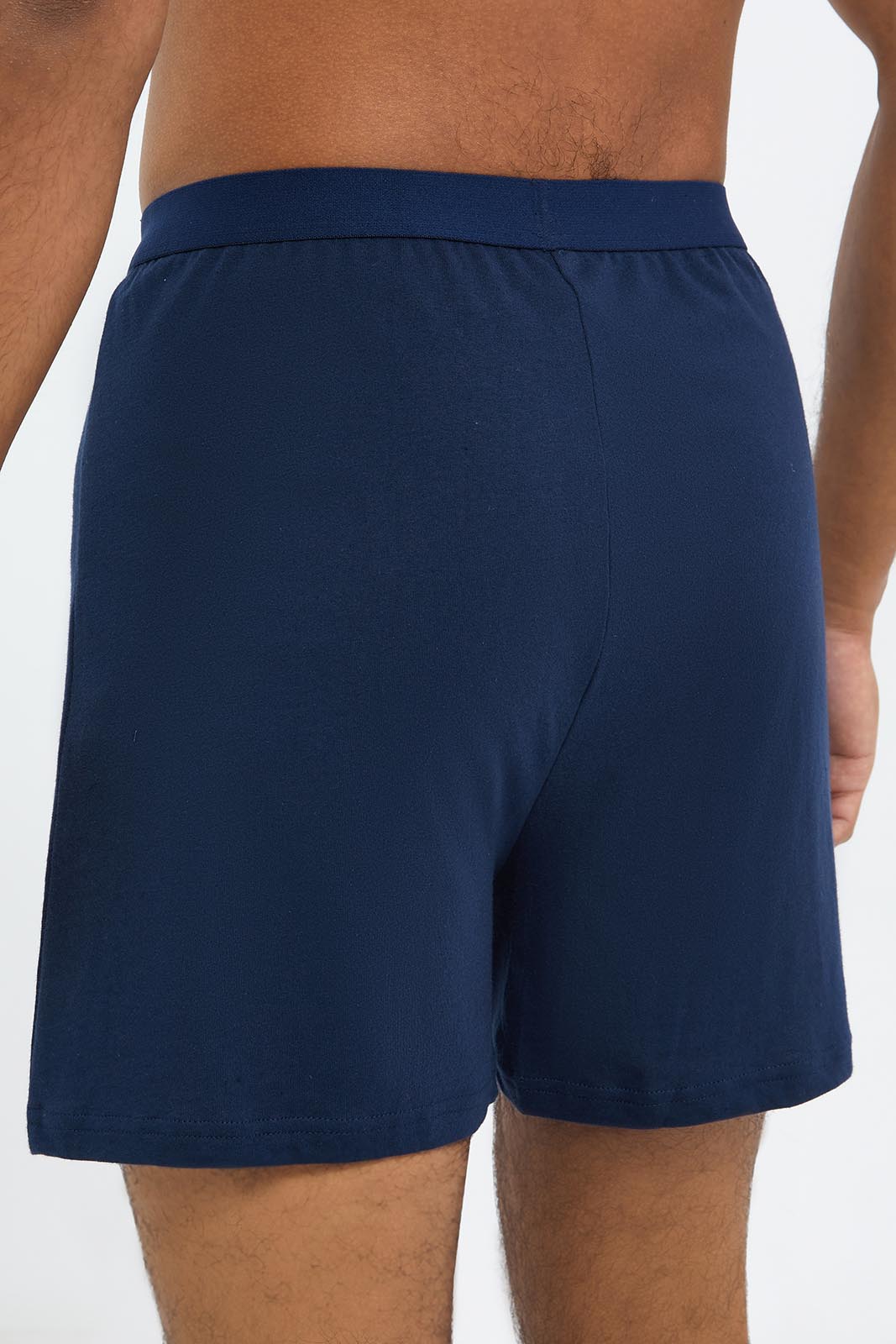 Navy Loose Boxers Set For Men (Pack Of 2)