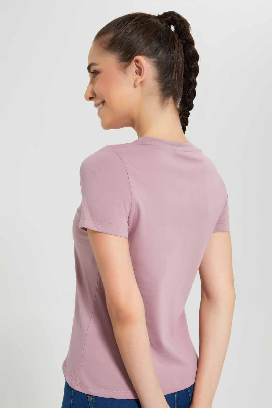 Redtag-Mauve-Teddy-Embellished-T-Shirt-Category:T-Shirts,-Colour:Mauve,-Deals:New-In,-Filter:Women's-Clothing,-New-In-Women-APL,-Non-Sale,-Section:Women,-TBL,-W22O,-Women-T-Shirts-Women's-