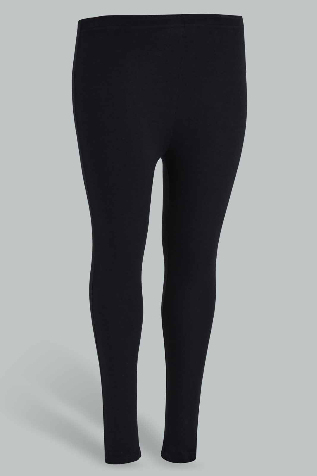 Redtag-Black-Pack-Of-2-Leggings---Crop-X-Long-Category:Joggers,-Colour:Black,-Deals:New-In,-Filter:Plus-Size,-LDP-Joggers,-New-In-LDP-APL,-Non-Sale,-Section:Women,-W22O-Women's-