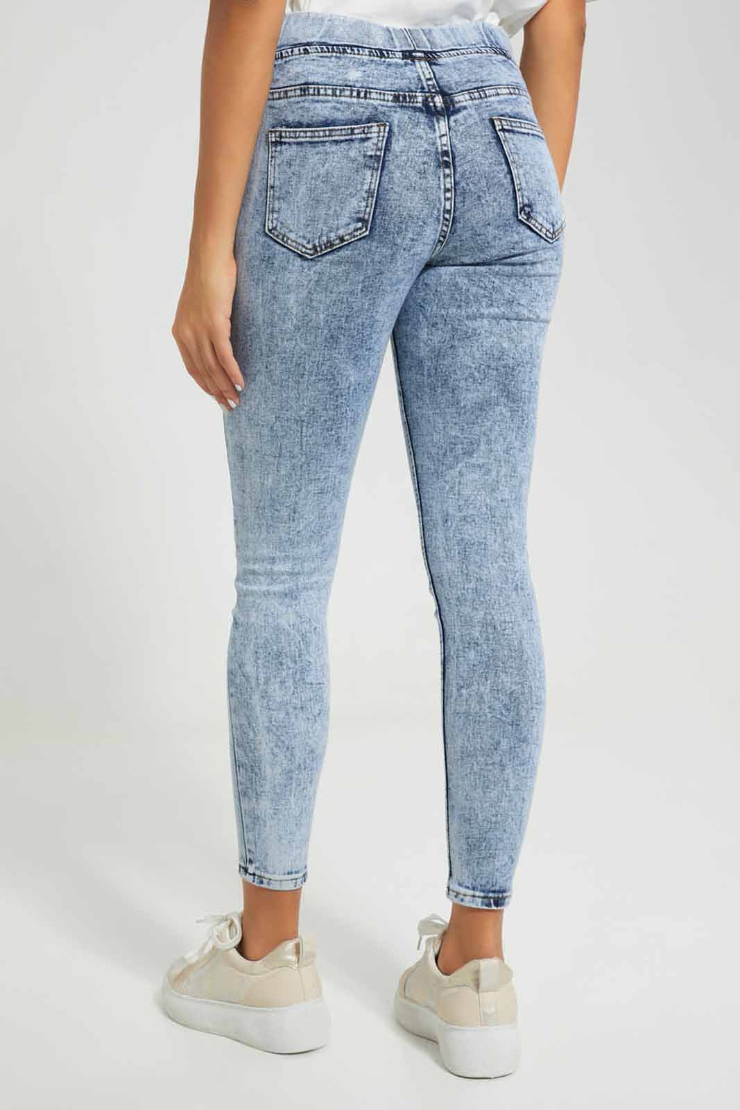 Redtag-Acid-Wash-Jeggings-Category:Jeggings,-Colour:Denim,-Deals:New-In,-Filter:Women's-Clothing,-FIT-WALL-(FTW),-New-In-Women-APL,-Non-Sale,-Section:Women,-W22O,-Women-Jeggings-Women's-