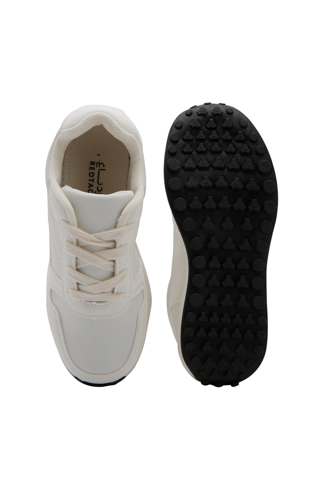 Redtag-White-Lace-Up-Sneaker-Category:Trainers,-Colour:White,-Deals:New-In,-Dept:Girls,-Filter:Girls-Footwear-(5-to-14-Yrs),-GSR-Trainers,-New-In-GSR-FOO,-Non-Sale,-Section:Girls-(0-to-14Yrs),-W22B-Senior-Girls-5 to 14 Years