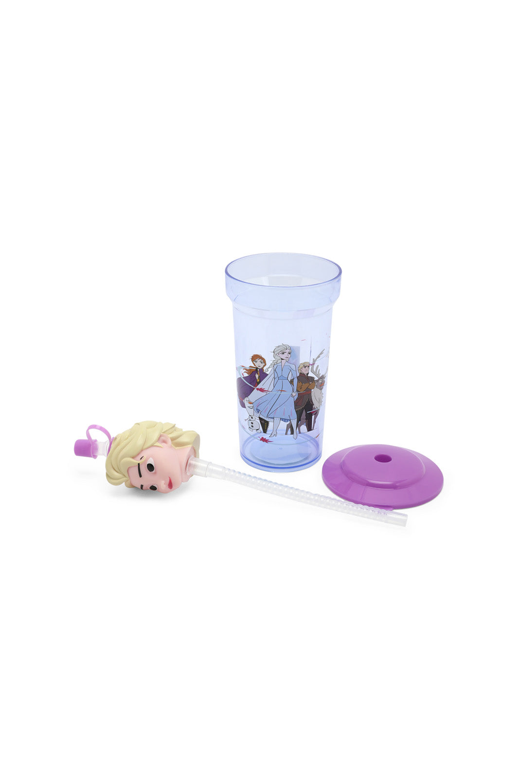 Redtag-Purple-Frozen-3D-Face-Lid-Tumbler-With-Straw-Category:Bottles,-CHR,-Colour:Purple,-Filter:Travel-Accessories,-IMP-Bottles,-New-In,-New-In-IMP-ACC,-Non-Sale,-Section:Homewares,-W22A-Home-Accessories-