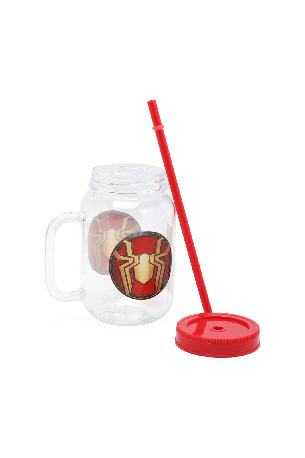 Redtag-Red-Spiderman-Cup-With-Straw-Category:Bottles,-CHR,-Colour:Red,-Filter:Travel-Accessories,-IMP-Bottles,-New-In,-New-In-IMP-ACC,-Non-Sale,-Section:Homewares,-W22A-Home-Accessories-