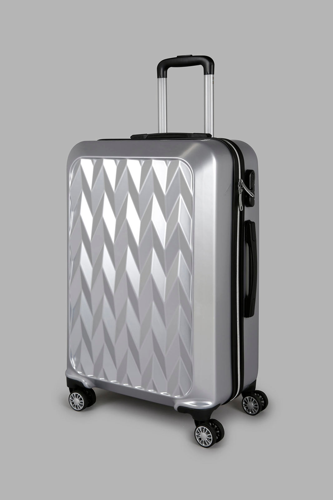 Redtag-Silver-Luggage-Trolley-24"-Category:Luggage-Trolleys,-Colour:Silver,-Filter:Travel-Accessories,-LUG-Luggage-Trolleys,-New-In,-New-In-LUG-ACC,-Non-Sale,-Section:Travel,-W22A-Travel-Accessories-