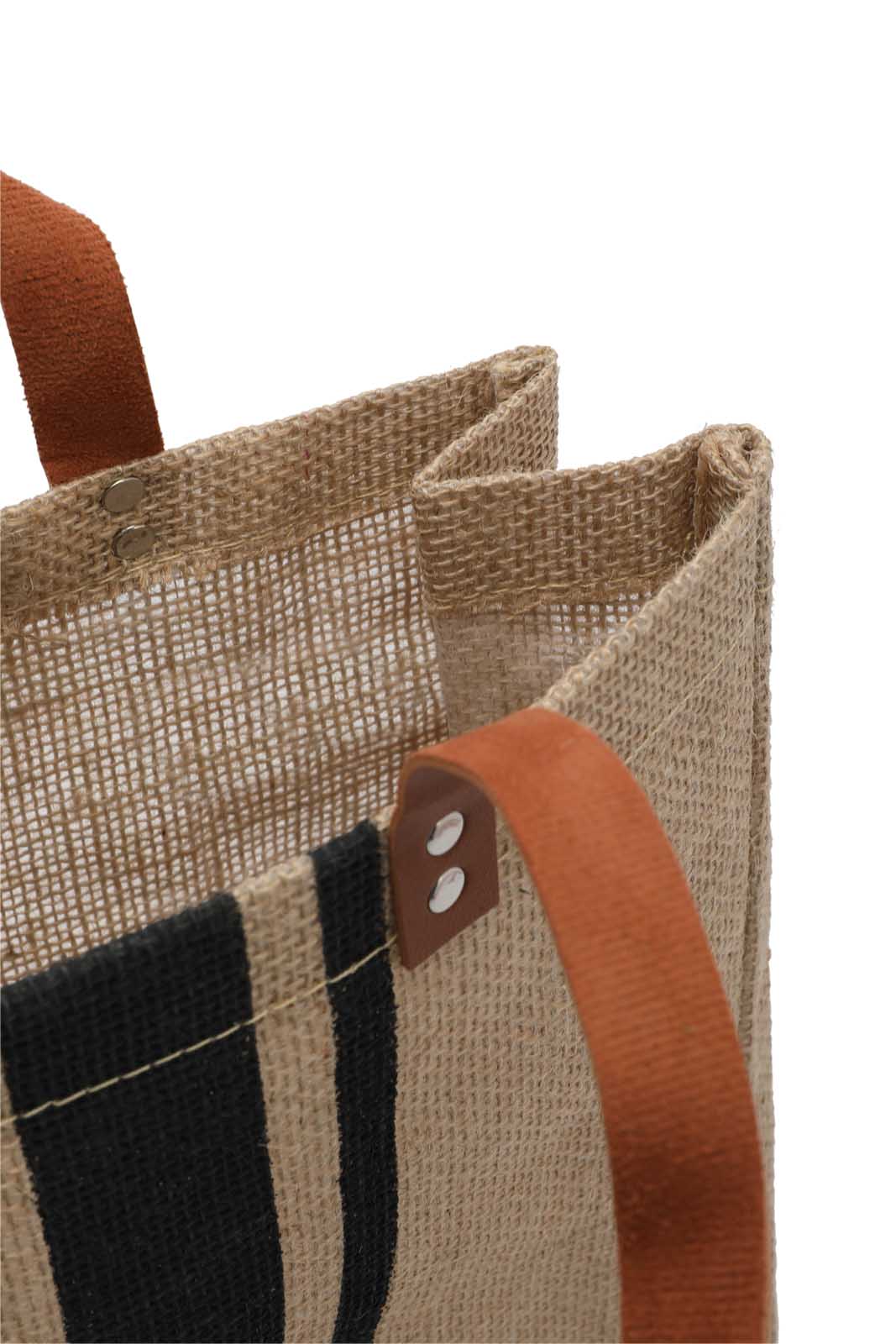 Redtag-Beige-/-Black-Jute-Shopping-Bag-With-Pocket-Category:Bags,-Colour:Beige,-Dept:Home,-Filter:Travel-Accessories,-LUG-Bags,-New-In,-New-In-LUG-ACC,-Non-Sale,-Section:Homewares,-W22B-Travel-Accessories-