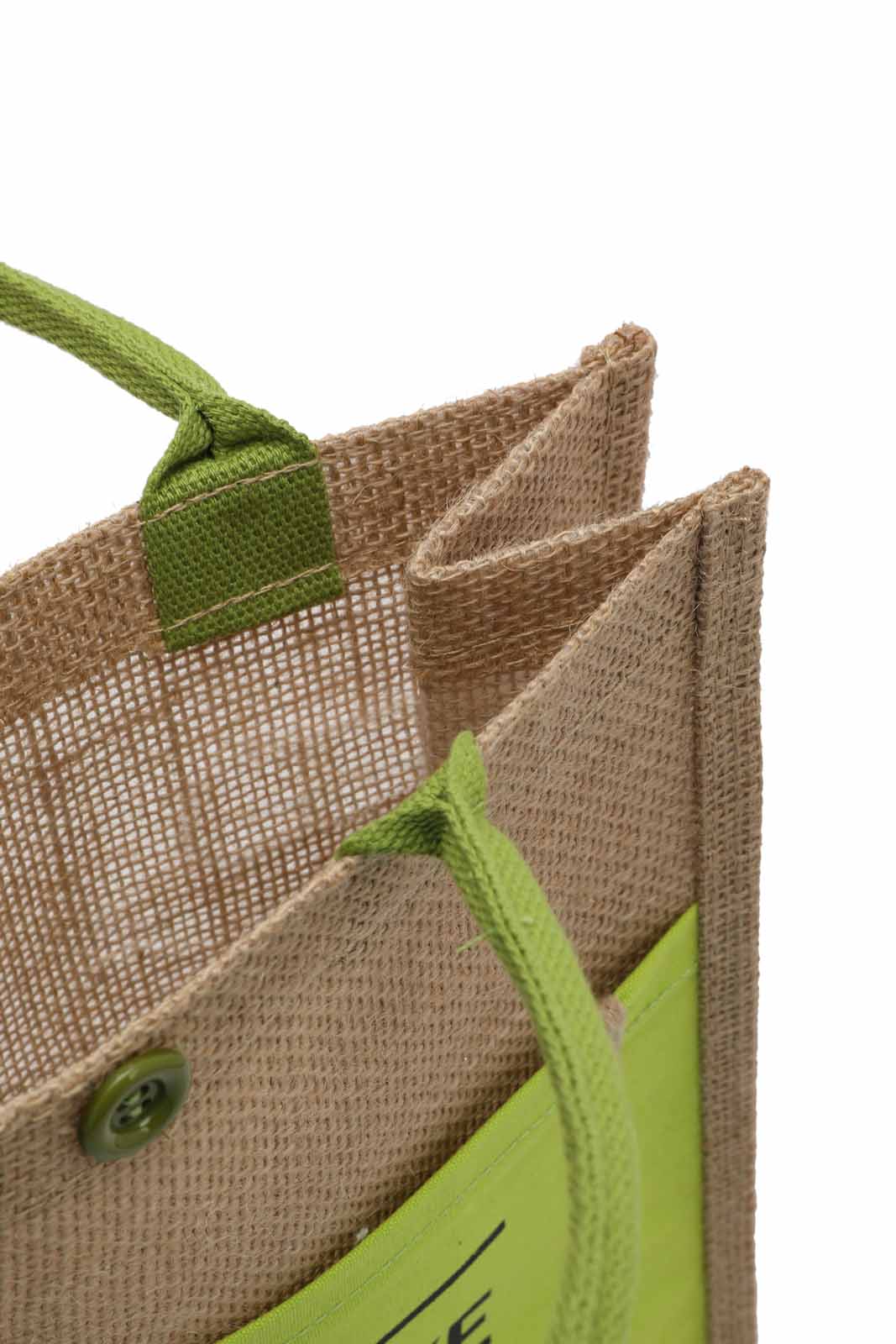 Redtag-Beige-/-Green-Jute-Shopping-Bag-With-Pocket-Category:Bags,-Colour:Beige,-Dept:Home,-Filter:Travel-Accessories,-LUG-Bags,-New-In,-New-In-LUG-ACC,-Non-Sale,-Section:Homewares,-W22B-Travel-Accessories-