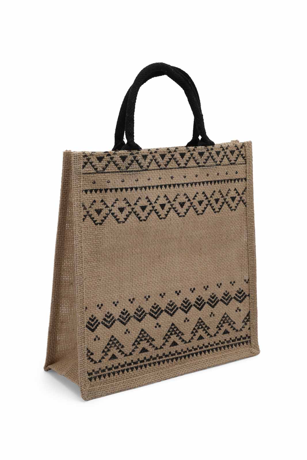 Redtag-Beige-/-Black-Jute-Shopping-Bag-With-Pocket-Category:Bags,-Colour:Beige,-Dept:Home,-Filter:Travel-Accessories,-LUG-Bags,-New-In,-New-In-LUG-ACC,-Non-Sale,-Section:Homewares,-W22B-Travel-Accessories-