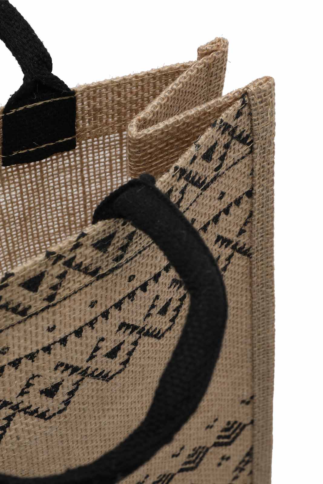 Redtag-Beige-/-Black-Jute-Shopping-Bag-With-Pocket-Category:Bags,-Colour:Beige,-Dept:Home,-Filter:Travel-Accessories,-LUG-Bags,-New-In,-New-In-LUG-ACC,-Non-Sale,-Section:Homewares,-W22B-Travel-Accessories-
