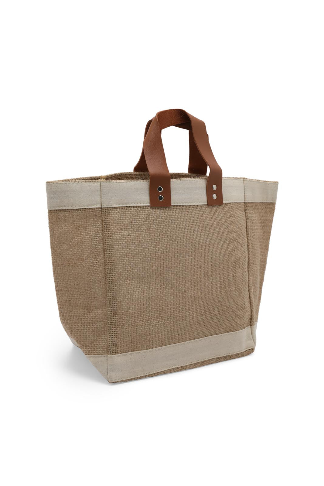 Redtag-Beige-/-White-Jute-Shopping-Bag-With-Pocket-Category:Bags,-Colour:Beige,-Dept:Home,-Filter:Travel-Accessories,-LUG-Bags,-New-In,-New-In-LUG-ACC,-Non-Sale,-Section:Homewares,-W22B-Travel-Accessories-