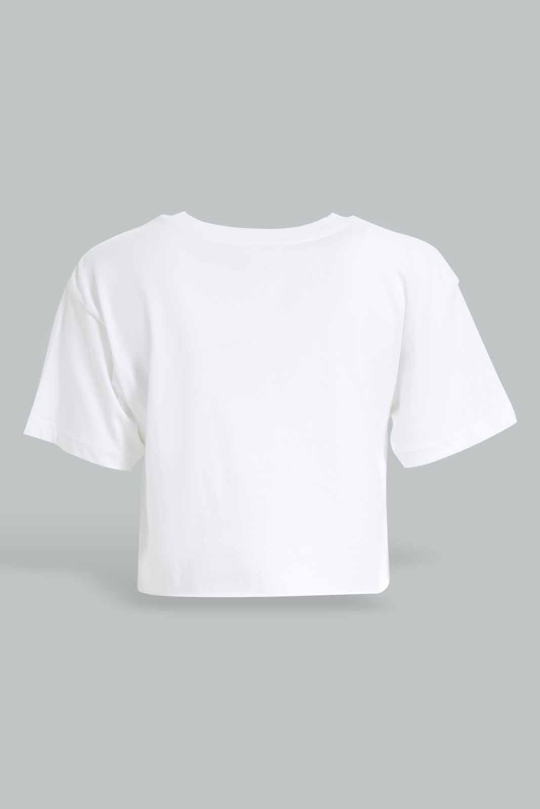 Redtag-White-Boxy-Cropped-Tee-Category:T-Shirts,-Colour:White,-Deals:New-In,-Filter:Women's-Clothing,-KSH,-New-In-Women-APL,-Non-Sale,-Section:Women,-W22O,-Women-T-Shirts-Women's-