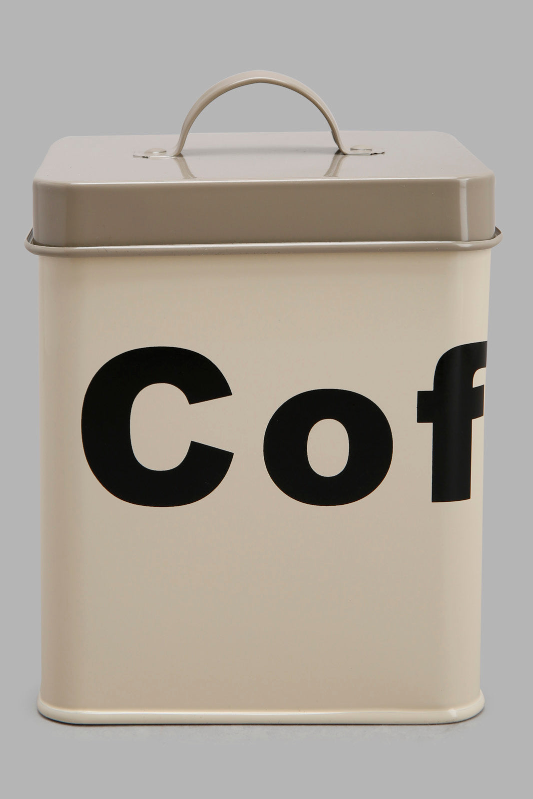 Redtag-Beige-Square-Coffee-Canister-Category:Canisters-And-Jars,-Colour:Beige,-Deals:New-In,-Filter:Home-Dining,-HMW-DIN-Storage,-New-In-HMW-DIN,-Non-Sale,-Section:Homewares,-W22O-Home-Dining-