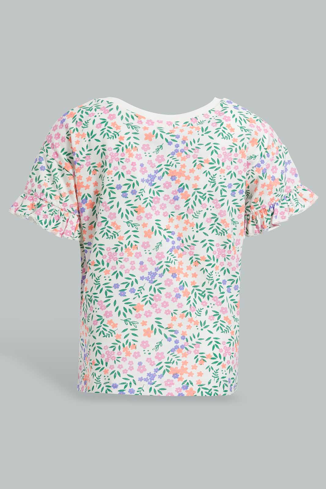 Redtag-Off-White-AOP-Drop-Shoulder-T-Shirt-Category:T-Shirts,-Colour:Cream,-Deals:New-In,-Filter:Infant-Girls-(3-to-24-Mths),-ING-T-Shirts,-New-In-ING-APL,-Non-Sale,-Section:Girls-(0-to-14Yrs),-W22O-Infant-Girls-3 to 24 Months