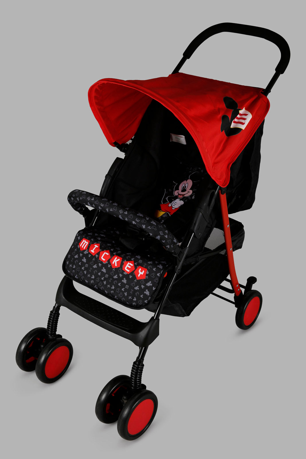 Redtag-Red/Black-Mickey-Baby-Stroller-Category:Baby-Carriers-and-Car-Seats,-Colour:Assorted,-Filter:Newborn-Accessories,-NBN-Baby-Carriers-and-Car-Seats,-New-In,-New-In-NBN-ACC,-Non-Sale,-Section:Boys-(0-to-14Yrs),-W22O-New-Born-Baby-