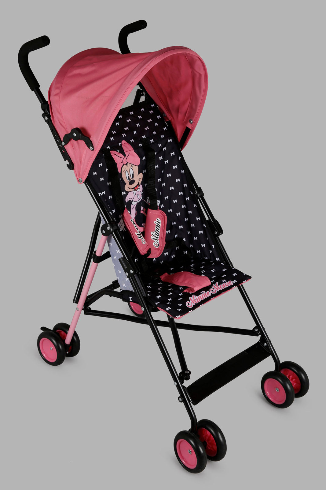 Redtag-Pink/Black-Minnie-Buggy-Stroller-Category:Baby-Carriers-and-Car-Seats,-Colour:Assorted,-Filter:Newborn-Accessories,-NBN-Baby-Carriers-and-Car-Seats,-New-In,-New-In-NBN-ACC,-Non-Sale,-Section:Boys-(0-to-14Yrs),-W22O-New-Born-Baby-