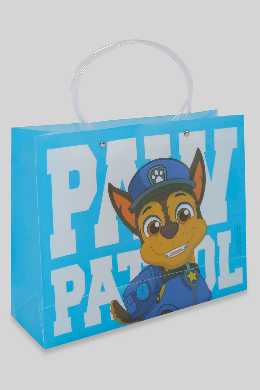 Redtag-Blue/White-Paw-Patrol-Kids-Transperant-Shopping-Bag-Category:Bags,-CHR,-Colour:Assorted,-Filter:Travel-Accessories,-LUG-Bags,-New-In,-New-In-LUG-ACC,-Non-Sale,-Section:Homewares,-W22A-Travel-Accessories-
