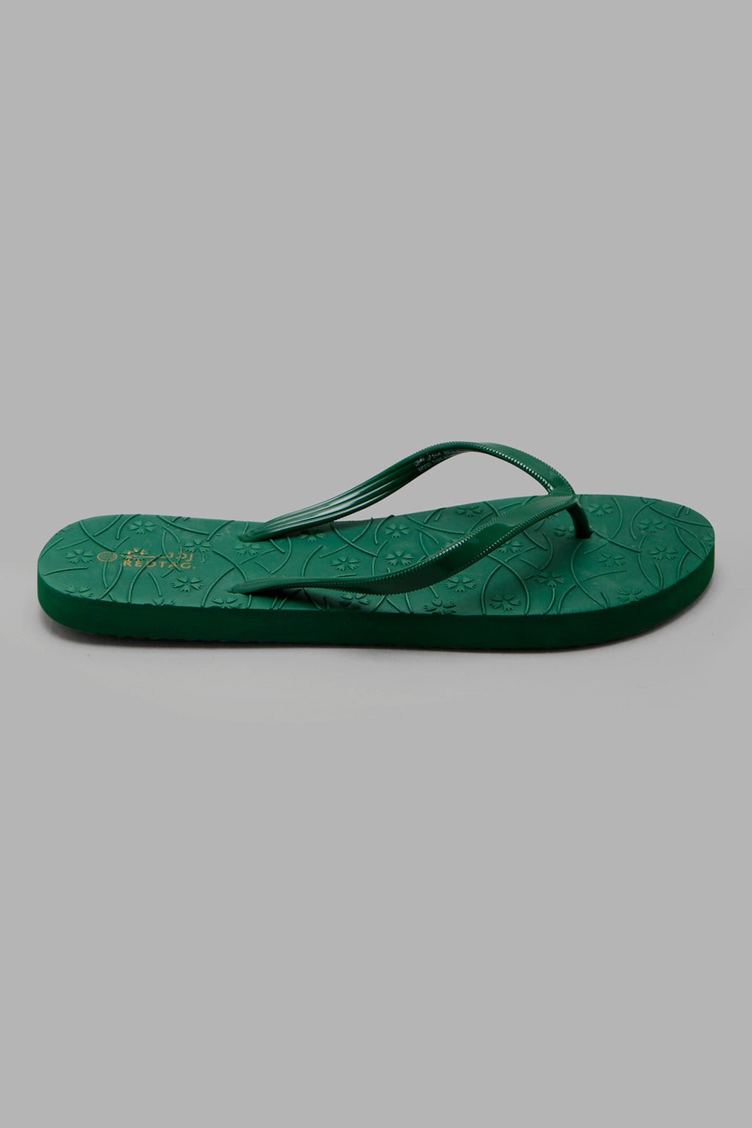 Redtag-Green-Embossed-Flip-Flop-Category:Flip-Flops,-Colour:Green,-Deals:New-In,-Filter:Women's-Footwear,-NDAY,-New-In-Women-FOO,-Non-Sale,-Section:Women,-W22A,-Women-Flip-Flops-Women's-