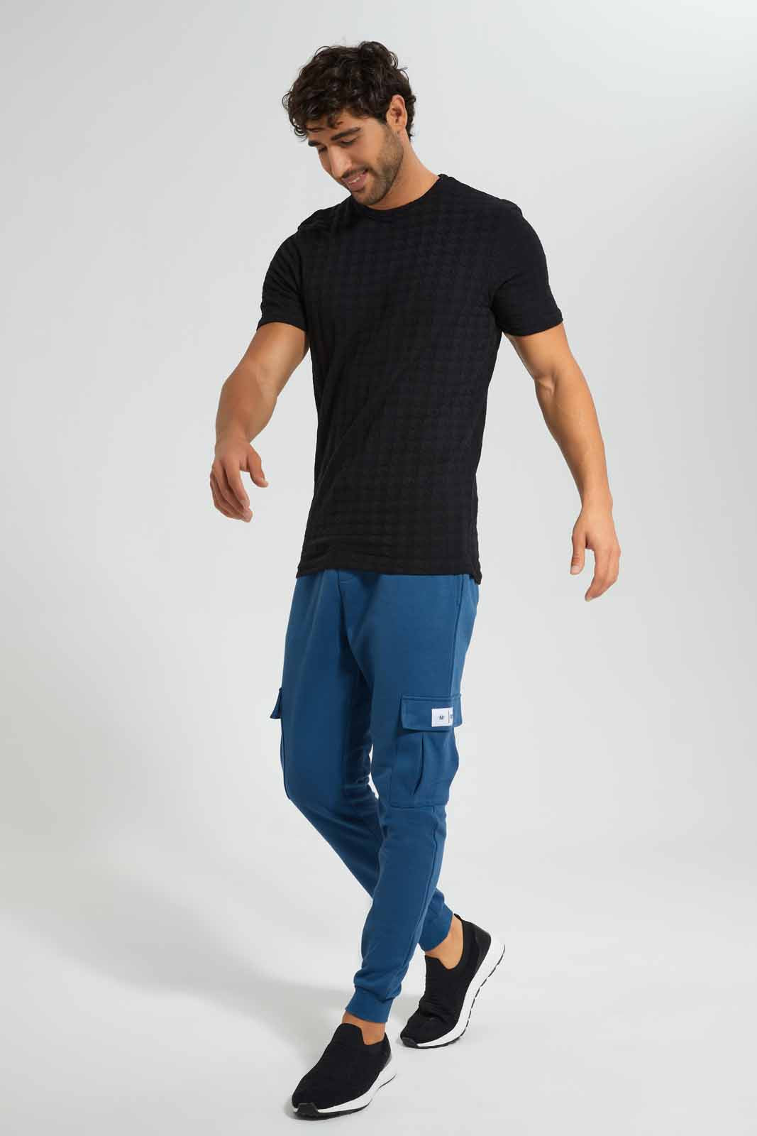 Redtag-Blue-Cargo-Pocket-Jogger-Category:Joggers,-Colour:Blue,-Deals:New-In,-Filter:Men's-Clothing,-Men-Joggers,-New-In-Men,-Non-Sale,-Section:Men,-W22O-Men's-