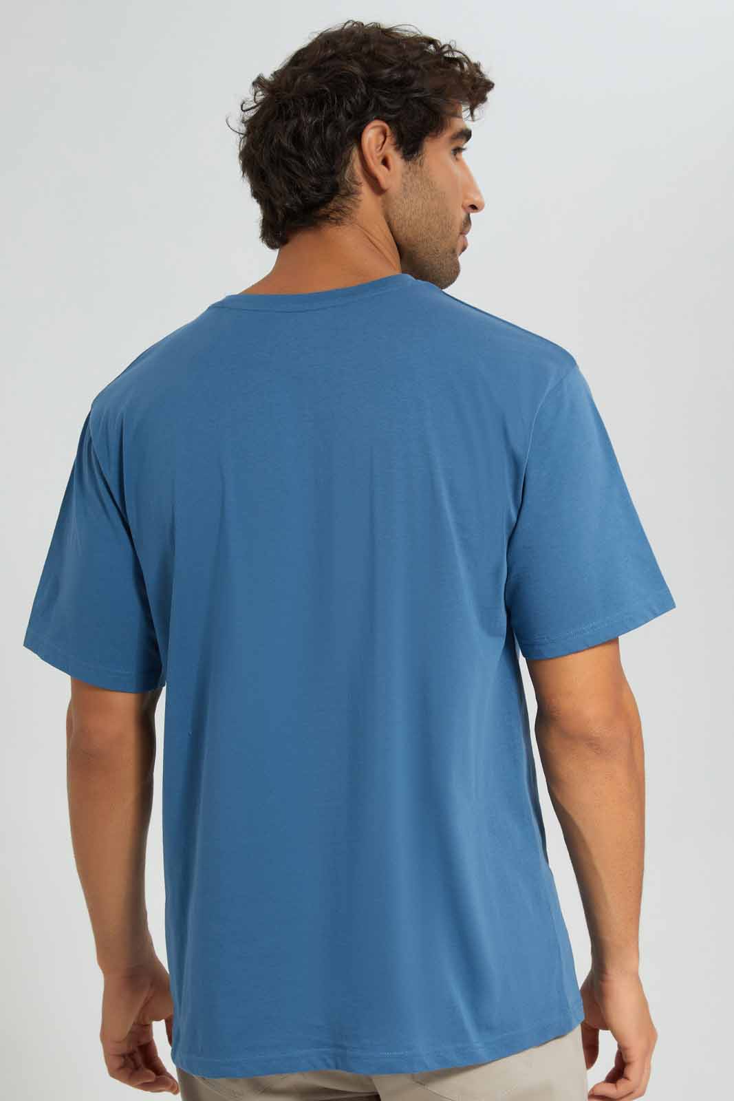 Redtag-Blue-Oversized-Tee-Category:T-Shirts,-Colour:Blue,-Deals:New-In,-Filter:Men's-Clothing,-KSH,-Men-T-Shirts,-New-In-Men-APL,-Non-Sale,-Section:Men,-W22O-Men's-
