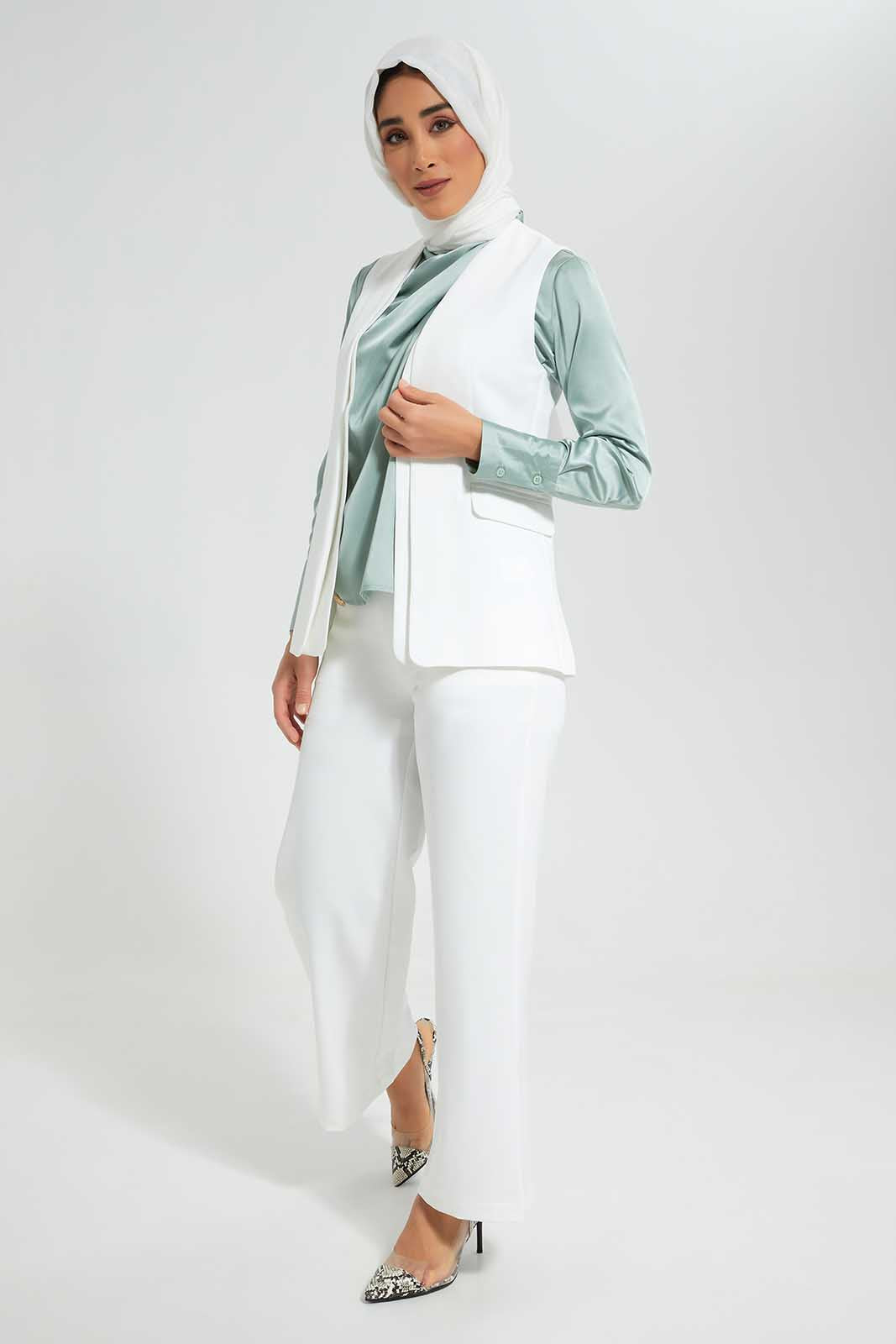 Redtag-Mint-Pleated-Neck-Detail-Blouse-Category:Blouses,-Colour:Mint,-Deals:New-In,-Filter:Women's-Clothing,-LMC,-New-In-Women-APL,-Non-Sale,-Section:Women,-W22O,-Women-Blouses--