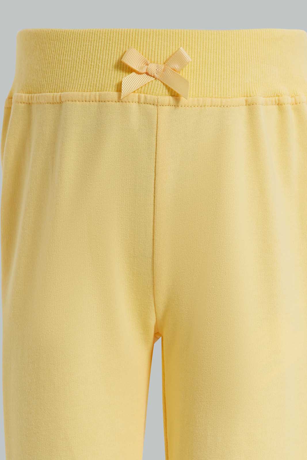 Redtag-Yellow-&-Pink-Solid-Colour-2Pcs-Pack-Track-Pants-Category:Joggers,-Colour:Assorted,-Deals:New-In,-Filter:Infant-Girls-(3-to-24-Mths),-ING-Joggers,-New-In-ING-APL,-Non-Sale,-Section:Girls-(0-to-14Yrs),-W22O-Infant-Girls-3 to 24 Months