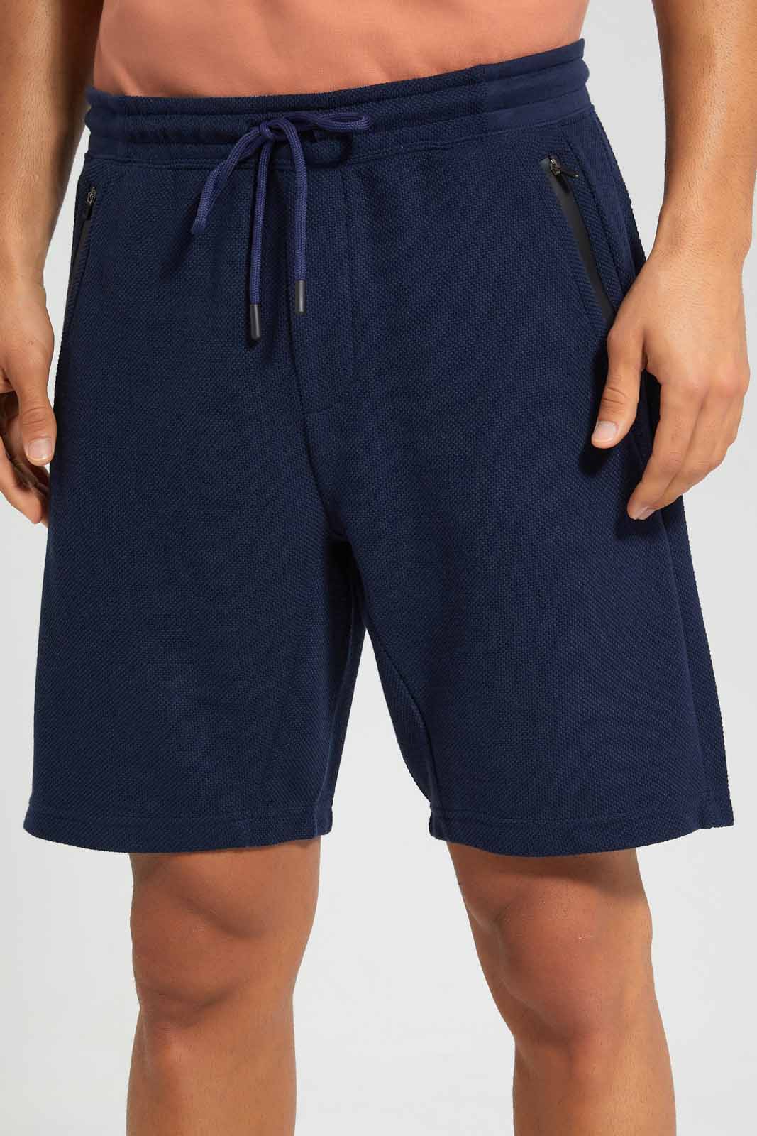Redtag-Navy-Shorts-Category:Joggers,-Colour:Navy,-Deals:New-In,-Filter:Men's-Clothing,-Men-Joggers,-New-In-Men,-Non-Sale,-Section:Men,-W22O-Men's-