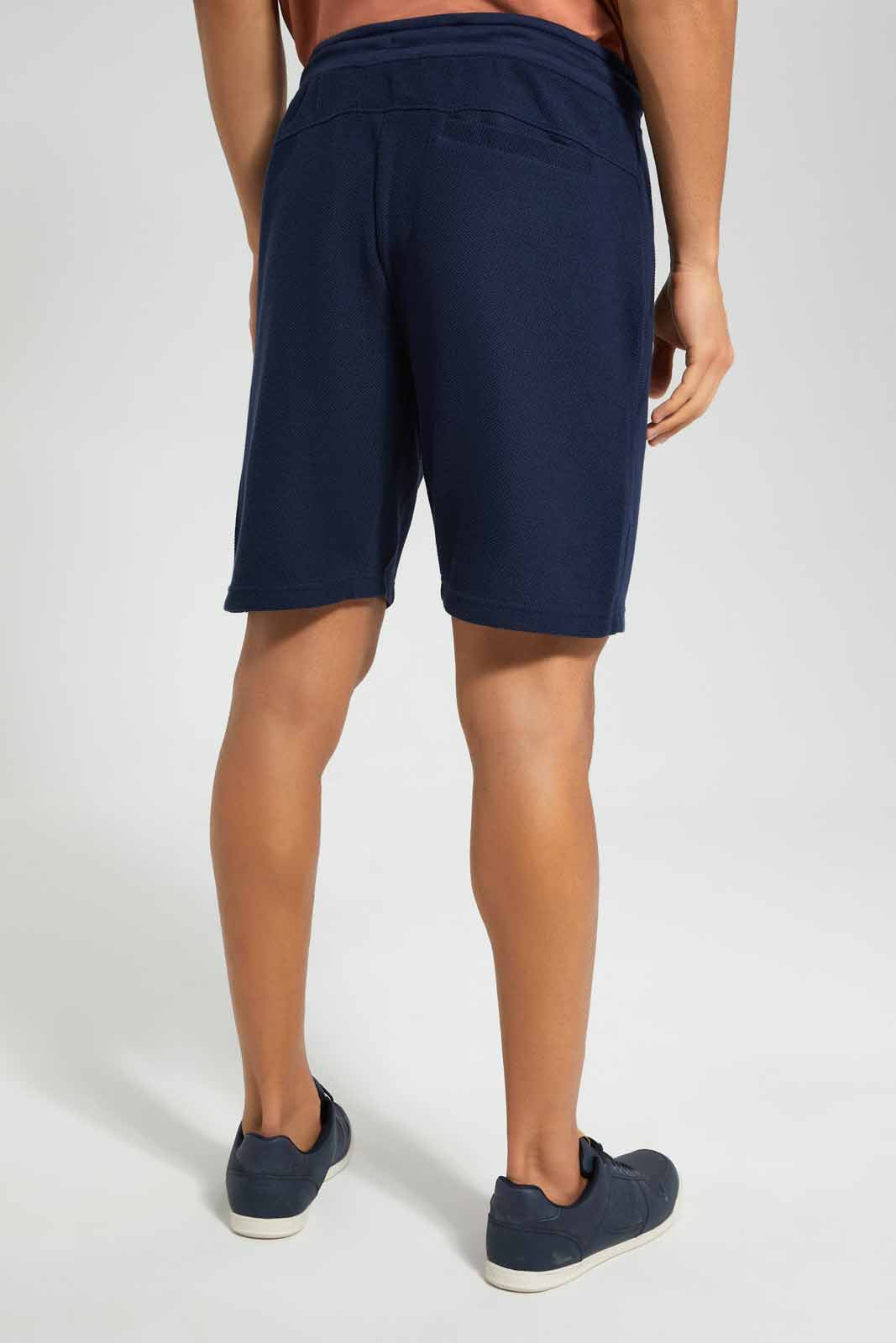 Redtag-Navy-Shorts-Category:Joggers,-Colour:Navy,-Deals:New-In,-Filter:Men's-Clothing,-Men-Joggers,-New-In-Men,-Non-Sale,-Section:Men,-W22O-Men's-