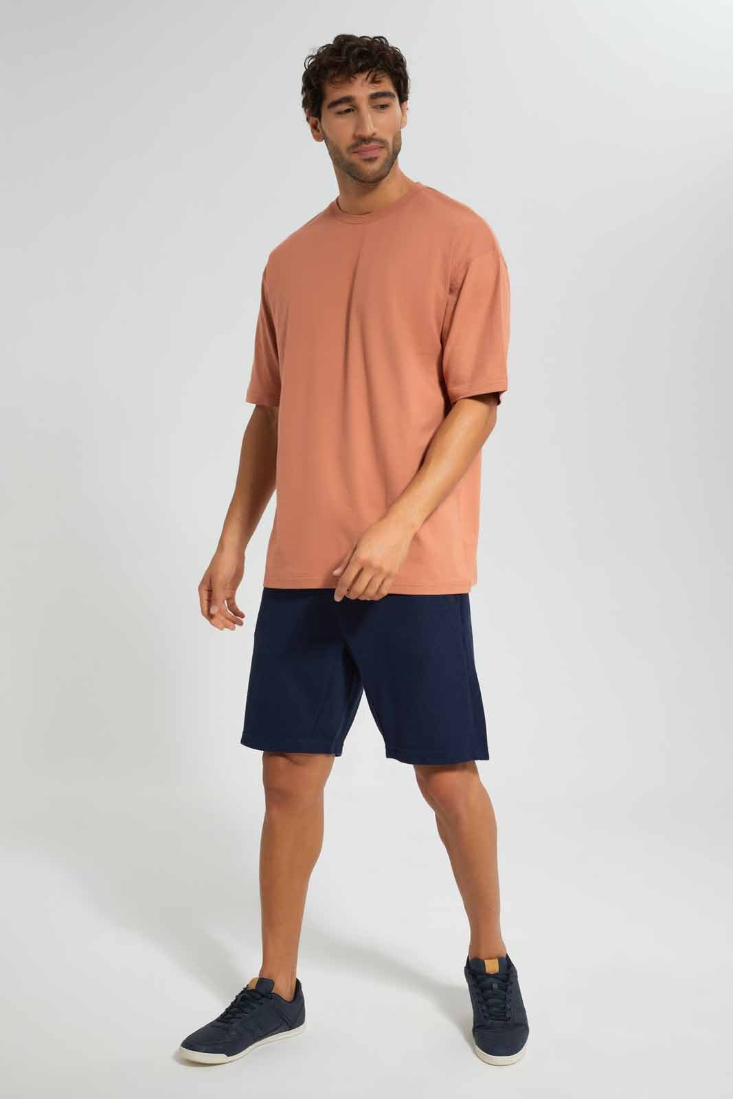 Redtag-Navy-Shorts-Category:Joggers,-Colour:Navy,-Deals:New-In,-Filter:Men's-Clothing,-Men-Joggers,-New-In-Men,-Non-Sale,-Section:Men,-W22O-Men's-