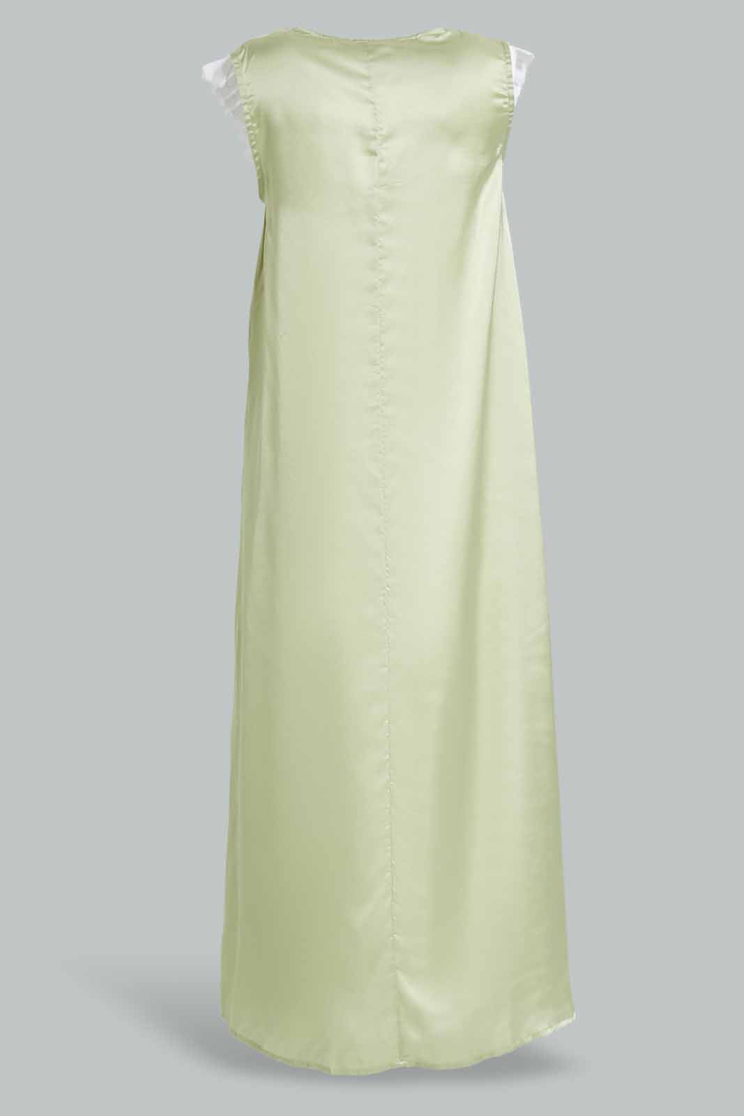 Redtag-Mint-Satin-Solid-Nightgown-Category:Nightgowns,-Colour:Mint,-Deals:New-In,-Filter:Women's-Clothing,-New-In-Women-APL,-Non-Sale,-Section:Women,-W22O,-Women-Nightgowns--