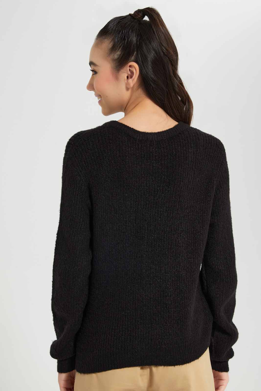Redtag-Black-Basic-Pullover-Category:Pullovers,-Colour:Black,-Deals:New-In,-Filter:Senior-Girls-(9-to-14-Yrs),-GSR-Pullovers,-New-In-GSR-APL,-Non-Sale,-Section:Girls-(0-to-14Yrs),-TBL,-W22B-Senior-Girls-9 to 14 Years