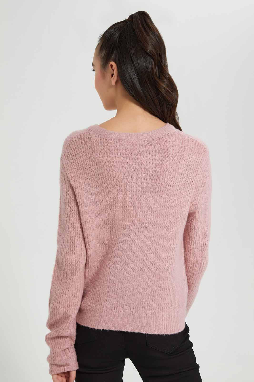 Redtag-Pink-Basic-Pullover-Category:Pullovers,-Colour:Apricot,-Deals:New-In,-Filter:Senior-Girls-(9-to-14-Yrs),-GSR-Pullovers,-New-In-GSR-APL,-Non-Sale,-Section:Girls-(0-to-14Yrs),-TBL,-W22B-Senior-Girls-9 to 14 Years