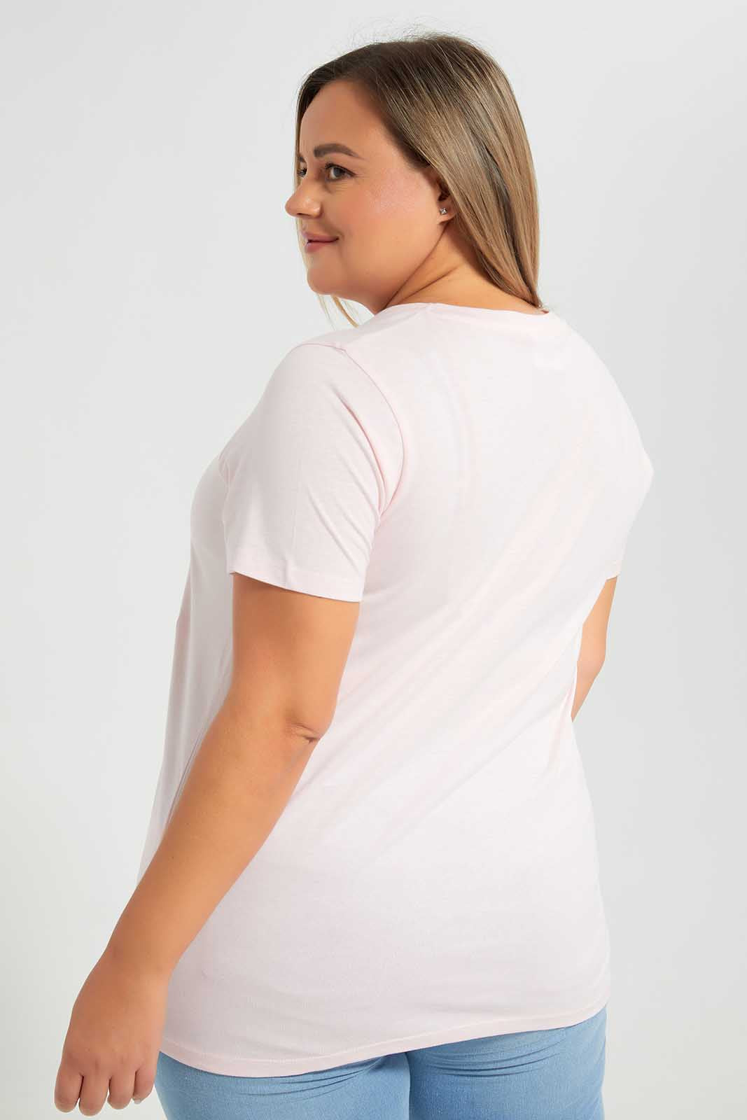 Redtag-Pink-Tom&Jerry-Character-T-Shirt-Category:T-Shirts,-CHR,-Colour:Apricot,-Deals:New-In,-Filter:Plus-Size,-LDP-T-Shirts,-New-In-LDP-APL,-Non-Sale,-Section:Women,-TBL,-W22O-Women's-