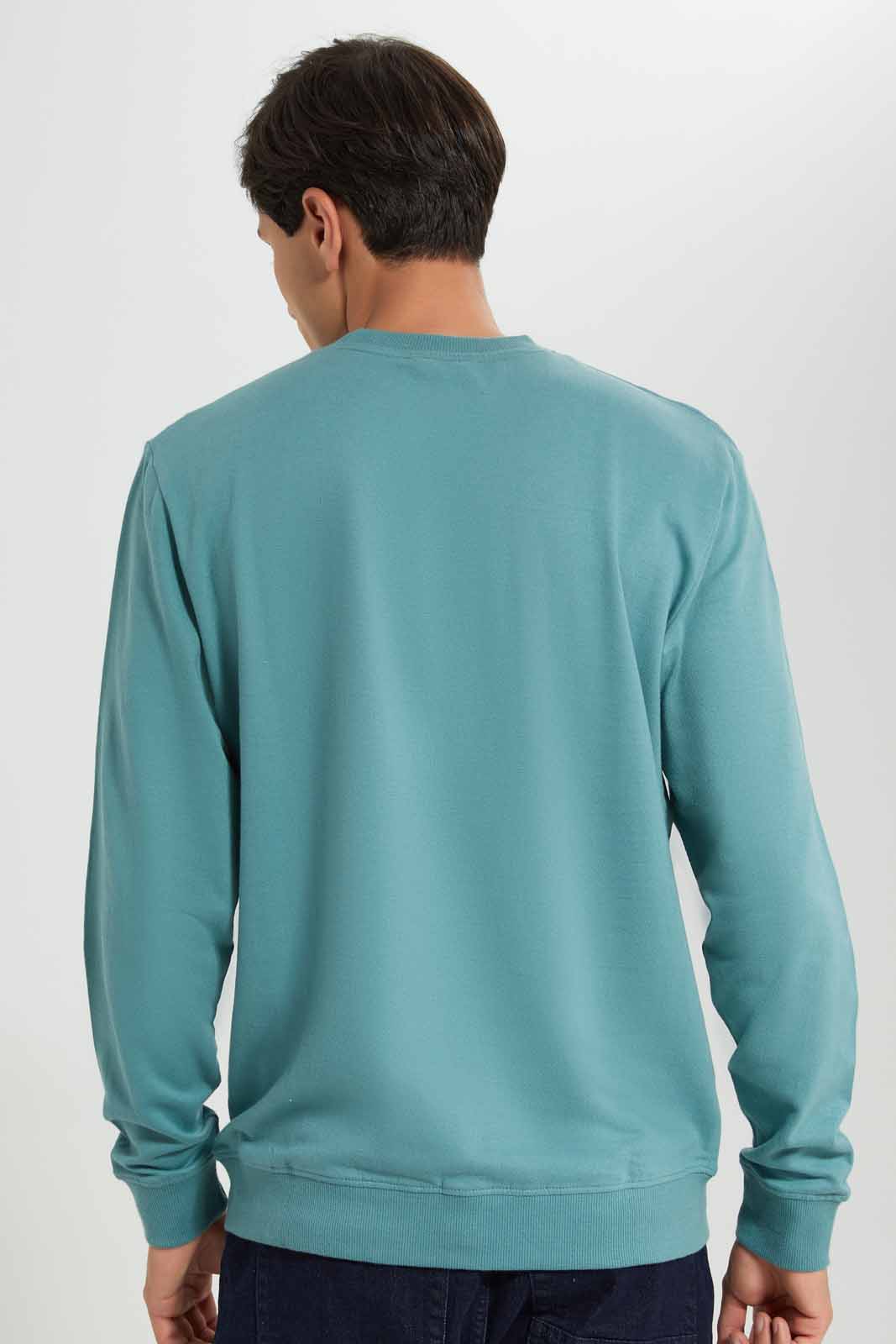 Redtag-Green-Crew-Neck-Sweatshirt-Category:Sweatshirts,-Colour:Green,-Deals:New-In,-Filter:Men's-Clothing,-Men-Sweatshirts,-New-In-Men-APL,-Non-Sale,-Section:Men,-TBL,-W22A-Men's-