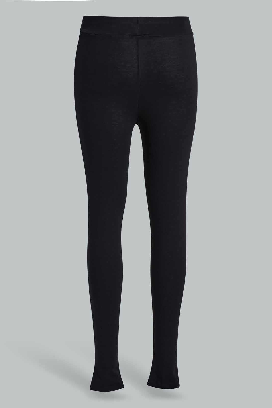 Redtag-Black-Pique-Legging-Category:Leggings,-Colour:Black,-Deals:New-In,-Filter:Senior-Girls-(9-to-14-Yrs),-GSR-Leggings,-New-In-GSR-APL,-Non-Sale,-Section:Girls-(0-to-14Yrs),-TBL,-W22O-Senior-Girls-9 to 14 Years
