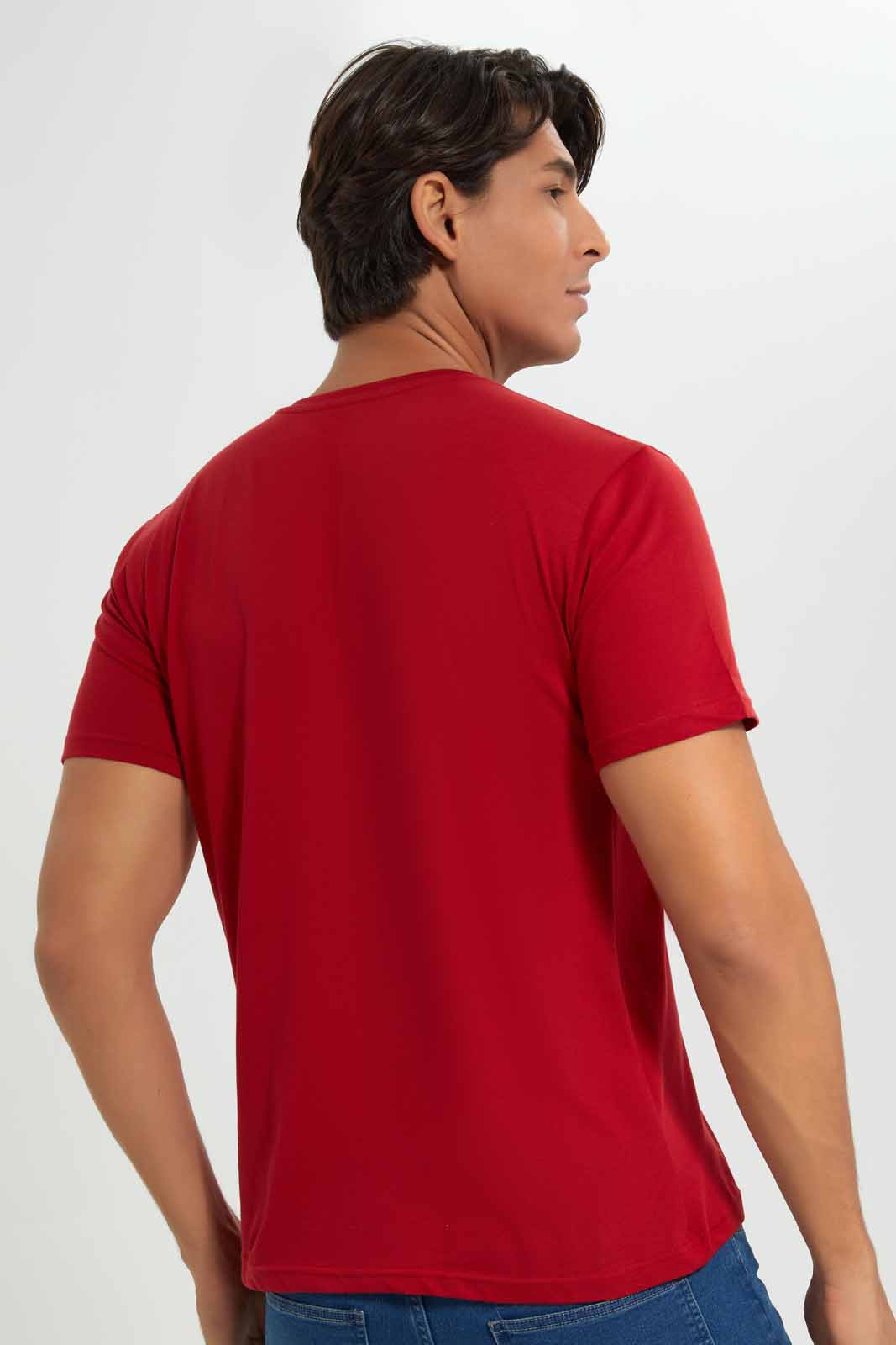 Redtag-Burgundy-Henley-T-Shirt-Category:T-Shirts,-Colour:Burgundy,-Deals:New-In,-Filter:Men's-Clothing,-Men-T-Shirts,-New-In-Men-APL,-Non-Sale,-Section:Men,-TBL,-W22A-Men's-