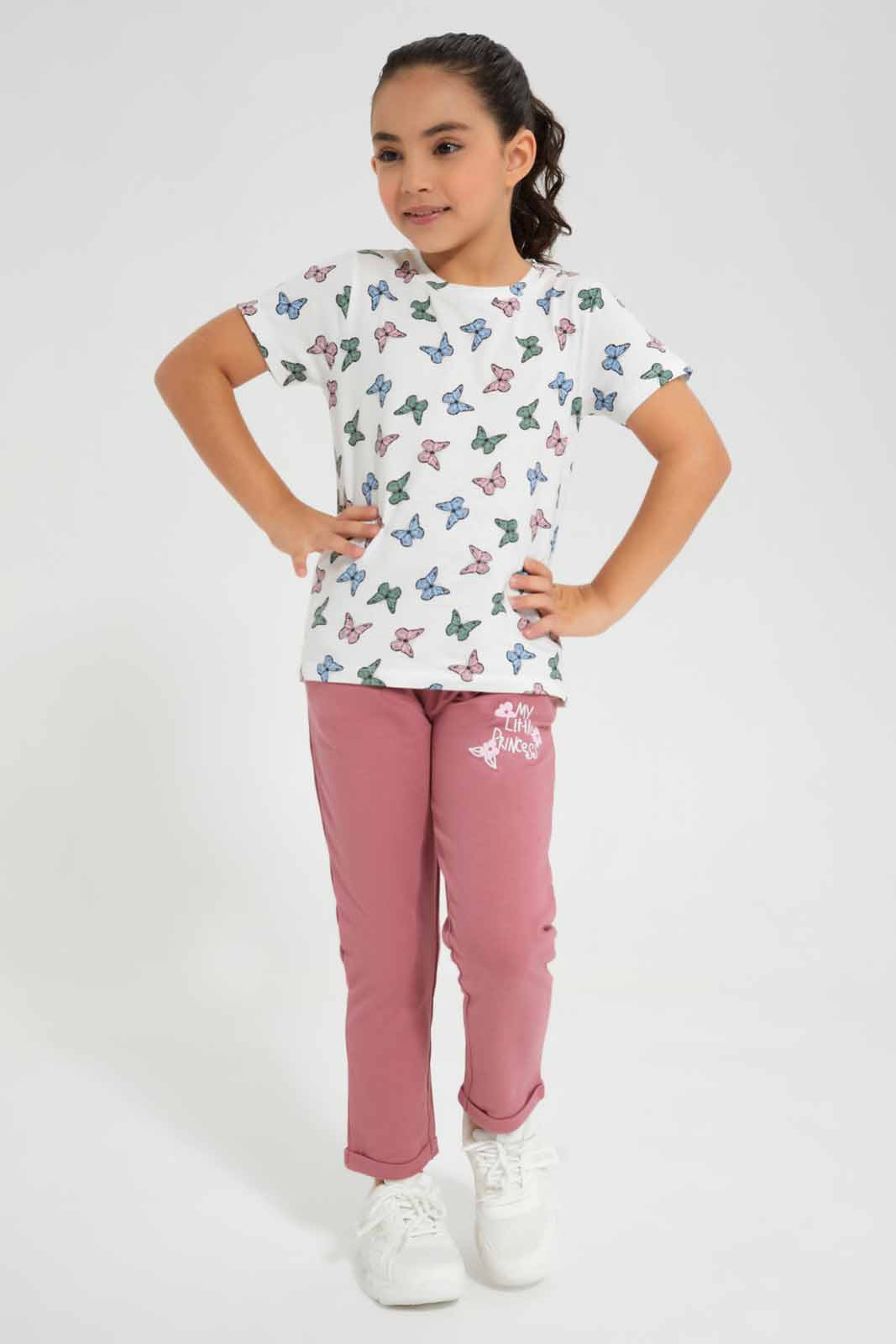 Redtag-Dusty-Pink-Active-Pant-Category:Joggers,-Colour:Apricot,-Deals:New-In,-Filter:Girls-(2-to-8-Yrs),-GIR-Joggers,-New-In-GIR-APL,-Non-Sale,-Section:Girls-(0-to-14Yrs),-TBL,-W22O-Girls-2 to 8 Years