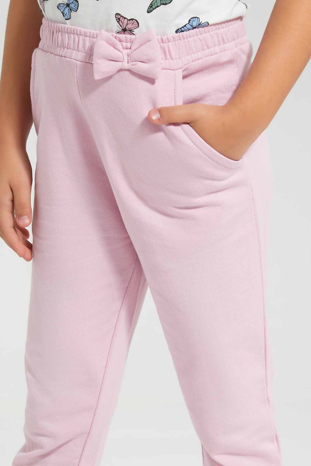 Redtag-Pink-Active-Pant-Category:Joggers,-Colour:Apricot,-Deals:New-In,-Filter:Girls-(2-to-8-Yrs),-GIR-Joggers,-New-In-GIR-APL,-Non-Sale,-Section:Girls-(0-to-14Yrs),-TBL,-W22O-Girls-2 to 8 Years