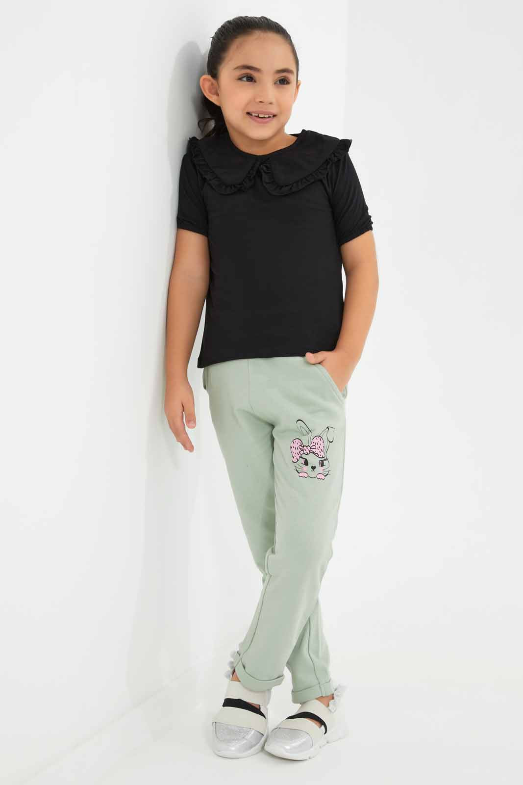 Redtag-Sage-Active-Pant-Category:Joggers,-Colour:Green,-Deals:New-In,-Filter:Girls-(2-to-8-Yrs),-GIR-Joggers,-New-In-GIR-APL,-Non-Sale,-Section:Girls-(0-to-14Yrs),-TBL,-W22O-Girls-2 to 8 Years