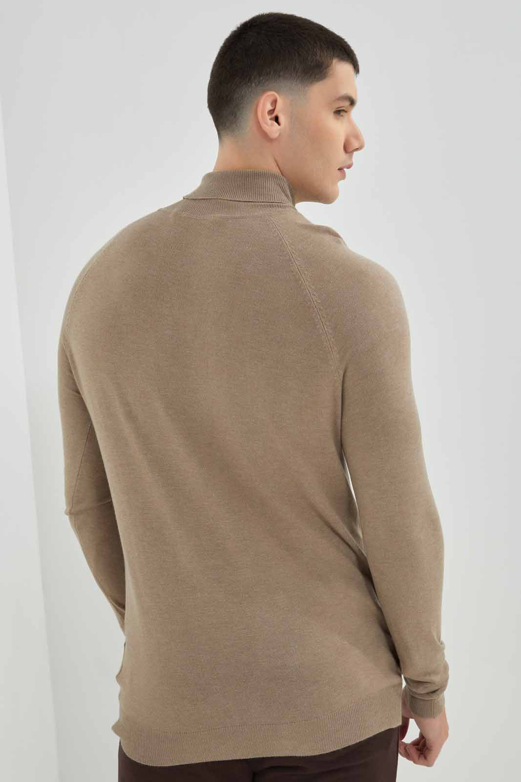 Redtag-Brown-Knitwear-Highneck-Category:Cardigans,-Colour:Brown,-Deals:New-In,-Filter:Men's-Clothing,-Men-Cardigans,-New-In-Men-APL,-Non-Sale,-Section:Men,-TBL,-W22B-Men's-