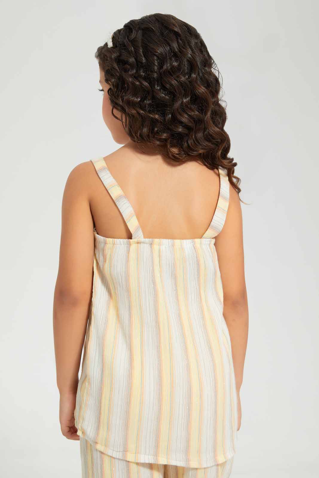 Redtag-Assorted-Stripe-Lurex-Blouse-Category:Blouses,-Colour:Assorted,-Deals:New-In,-Filter:Girls-(2-to-8-Yrs),-GIR-Blouses,-New-In-GIR-APL,-Non-Sale,-Section:Girls-(0-to-14Yrs),-W22O-Girls-2 to 8 Years