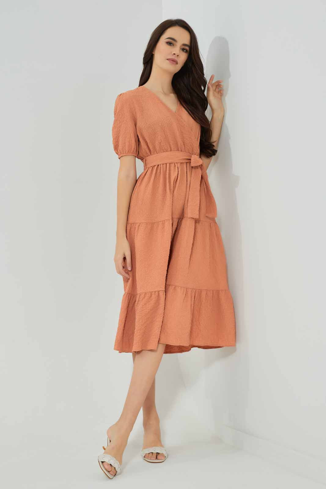 Women Pink Tiered Dress