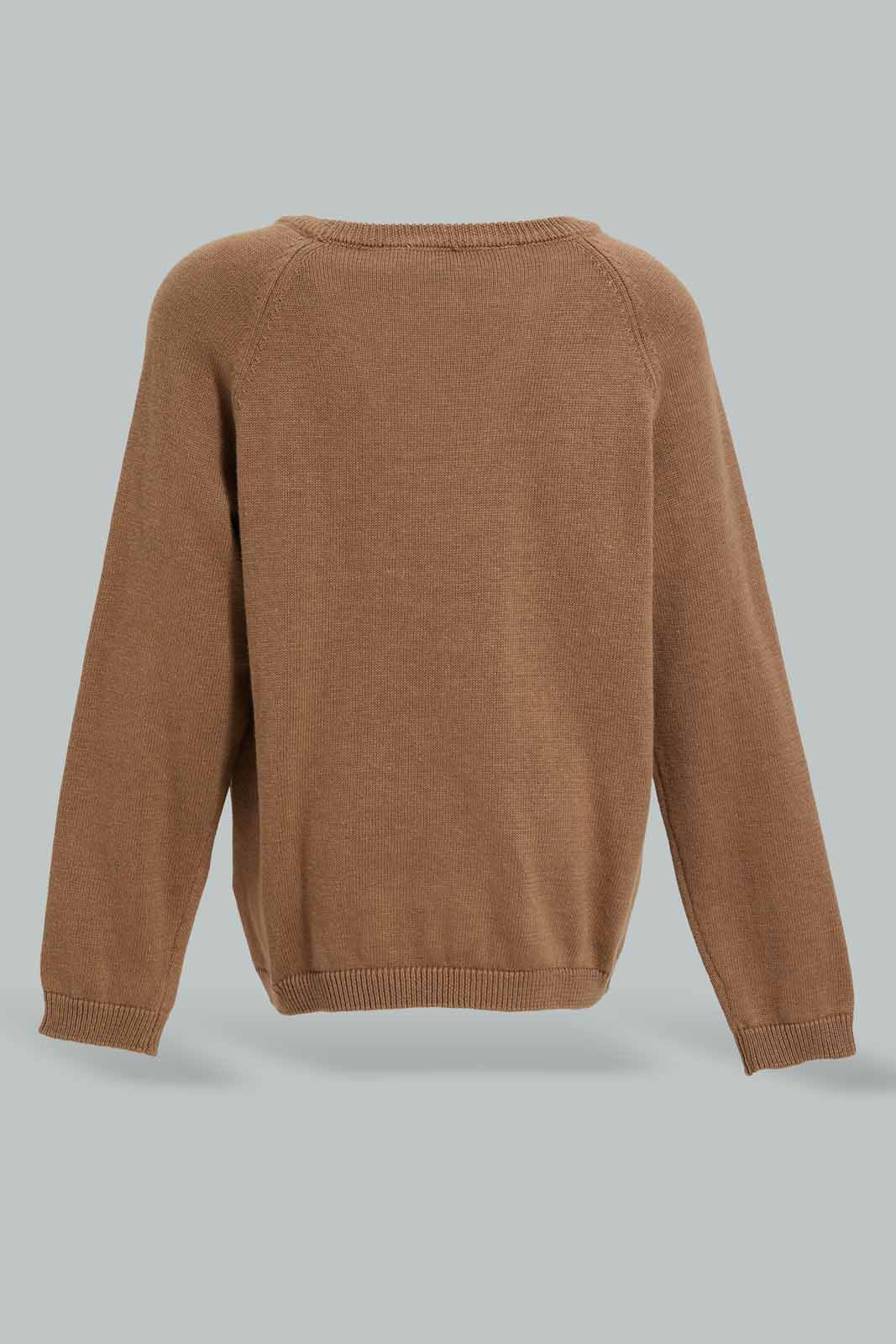 Redtag-Stone-Knitted-Plain-Pullover-Category:Pullovers,-Colour:Grey,-Deals:New-In,-Filter:Infant-Boys-(3-to-24-Mths),-INB-Pullovers,-New-In-INB-APL,-Non-Sale,-Section:Boys-(0-to-14Yrs),-W22A-Infant-Boys-3 to 24 Months