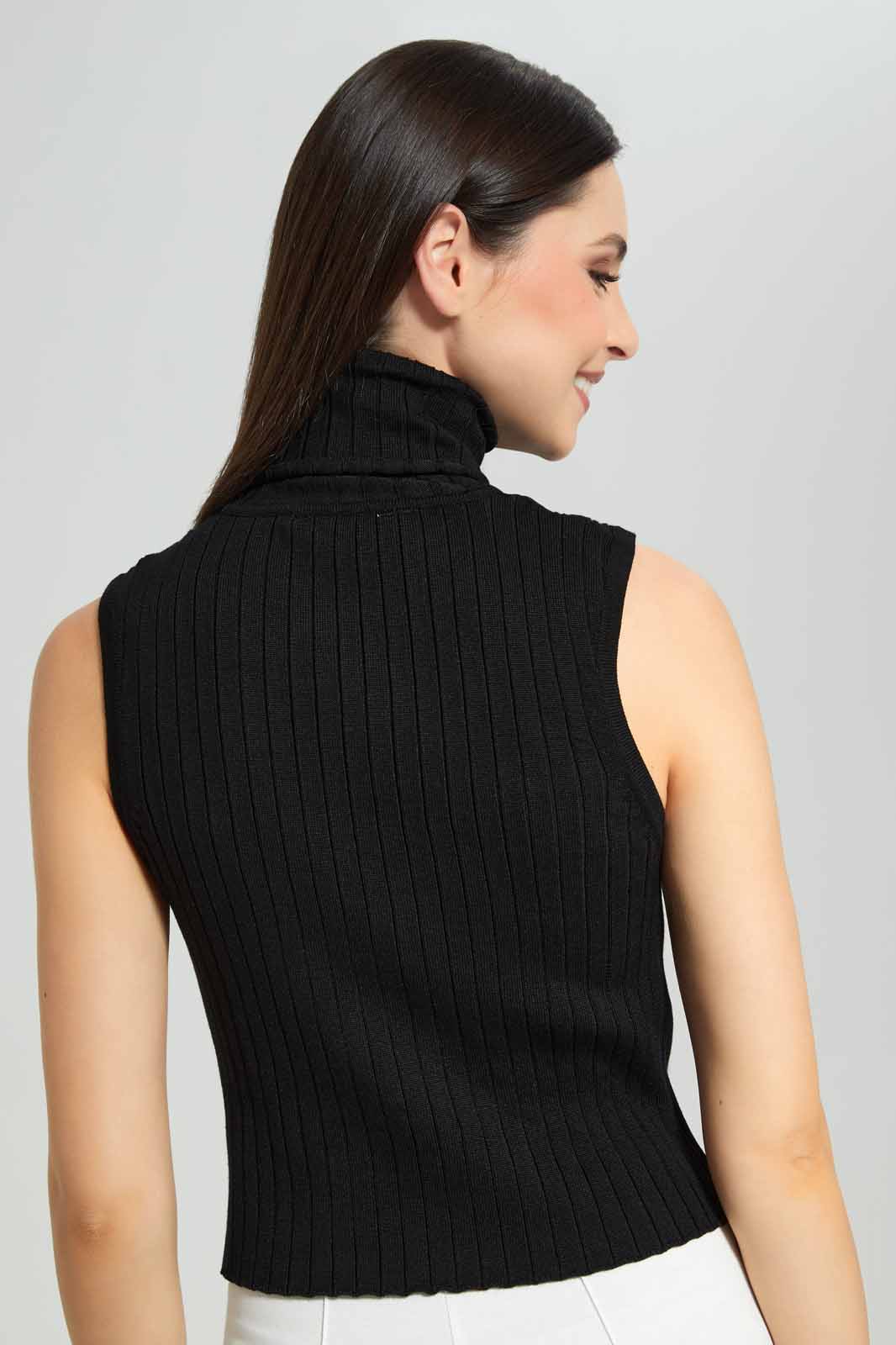 Redtag-Black-Highneck-Sleeveless-Sweater-Category:Pullovers,-Colour:Black,-Deals:New-In,-Filter:Women's-Clothing,-New-In-Women-APL,-Non-Sale,-Section:Women,-W22A,-Women-Pullovers-Women's-