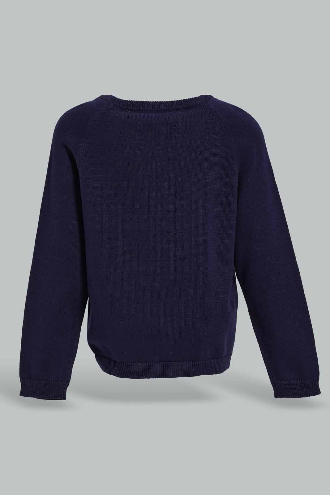 Redtag-Navy-Knitted-Plain-Pullover-Category:Pullovers,-Colour:Navy,-Deals:New-In,-Filter:Infant-Boys-(3-to-24-Mths),-INB-Pullovers,-New-In-INB-APL,-Non-Sale,-Section:Boys-(0-to-14Yrs),-W22A-Infant-Boys-3 to 24 Months