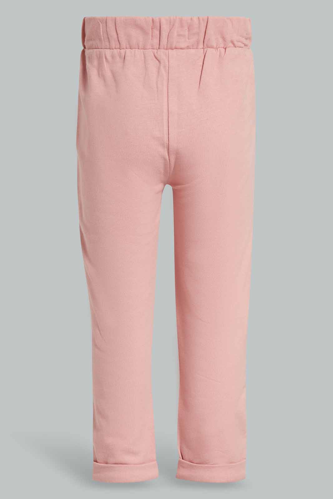 Redtag-Dusty-Pink-Solid-Active-Pant-Category:Joggers,-Colour:Apricot,-Deals:New-In,-Filter:Infant-Girls-(3-to-24-Mths),-ING-Joggers,-New-In-ING-APL,-Non-Sale,-Section:Girls-(0-to-14Yrs),-TBL,-W22A-Infant-Girls-3 to 24 Months
