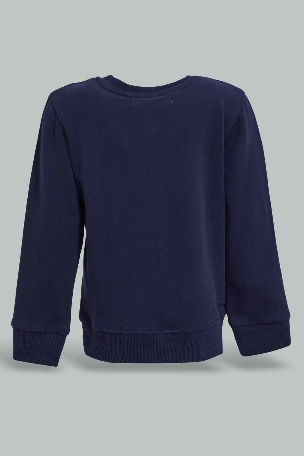 Baby Girls Navy Gardens Print Sweatshirt