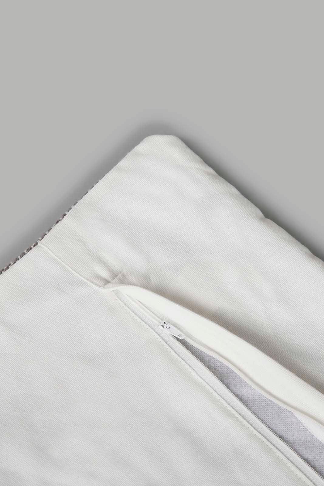 Redtag-Grey-Jacquard-Cushion-Category:Cushions,-Colour:Grey,-Deals:New-In,-Filter:Home-Bedroom,-HMW-BED-Cushions,-New-In-HMW-BED,-Non-Sale,-Section:Homewares,-W22A-Home-Bedroom-